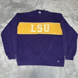 Vintage 90s Louisiana State University Tigers LSU Russell Athletic Sweatshirt L